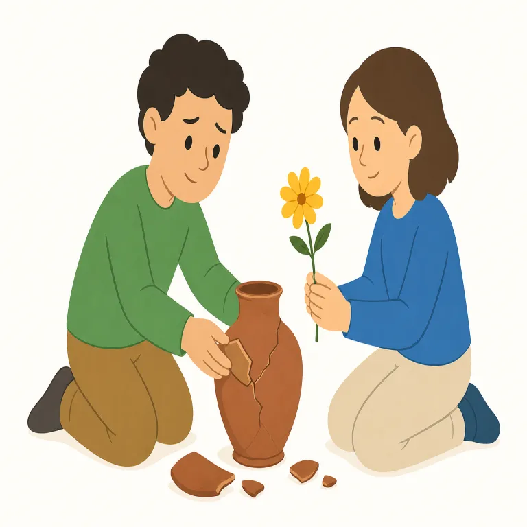 atoning（償う・動詞）の覚え方イラスト — atone を軸に覚える