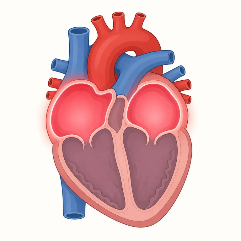 atrial（心房の、心房に関する・形容詞）の覚え方イラスト — まず atrium → atrial をセットで覚えると定着しやすいです