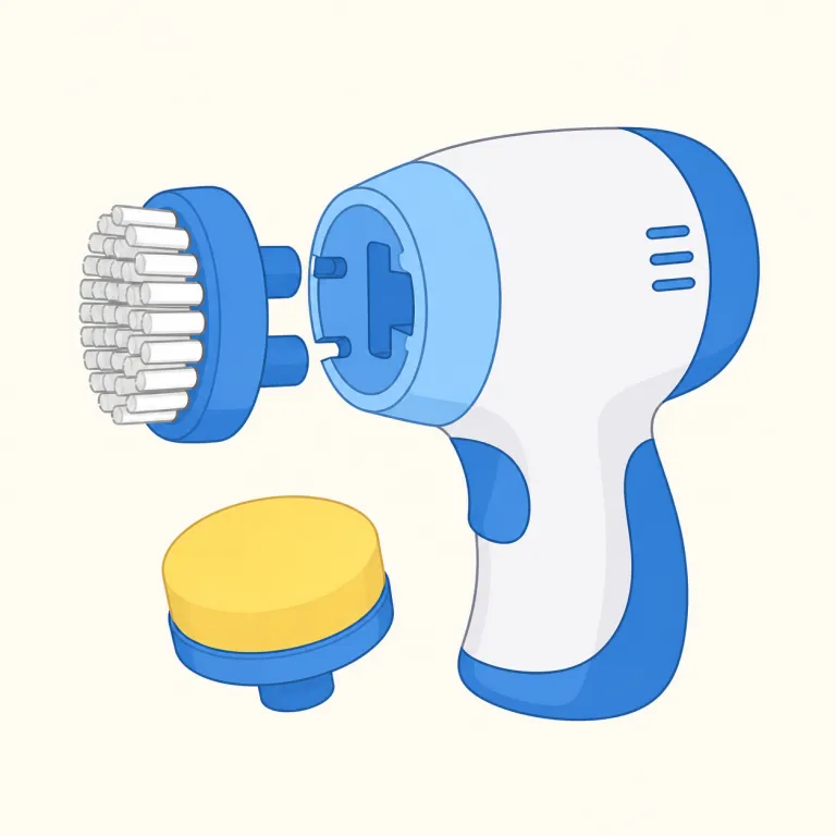 attachment（取り付け具、付属品・名詞）の覚え方イラスト — attach は「取り付ける、固定する」なので、attachment は「取り付けられる物」や「本体に接続して機能を足す部品」と考えると覚えやすい