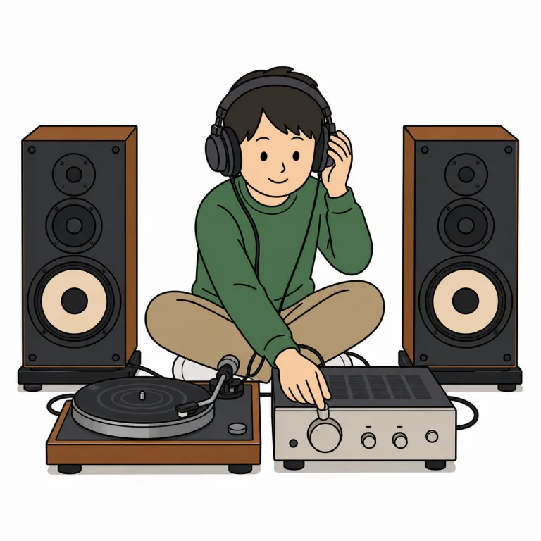 audiophile（オーディオマニア・noun）の覚え方イラスト