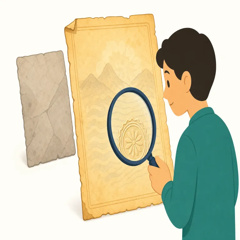 authenticate（認証する・動詞）の覚え方イラスト — authenticate は authentic「本物の、正真正銘の」に動詞語尾 -ate が付いた語