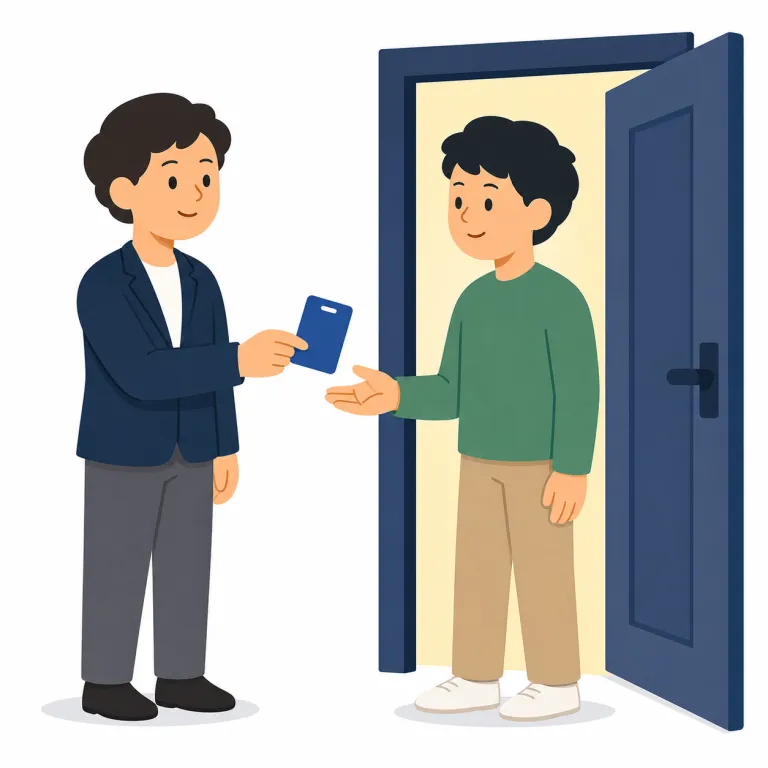 authorize（許可する・動詞）の覚え方イラスト — authorize は「正式に許可する・認可する」という意味で、日常の let「させる」より硬い語です
