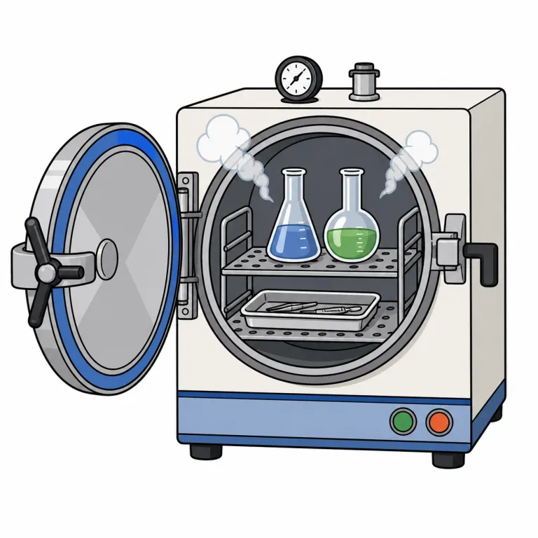 autoclave（オートクレーブ・noun）の覚え方イラスト