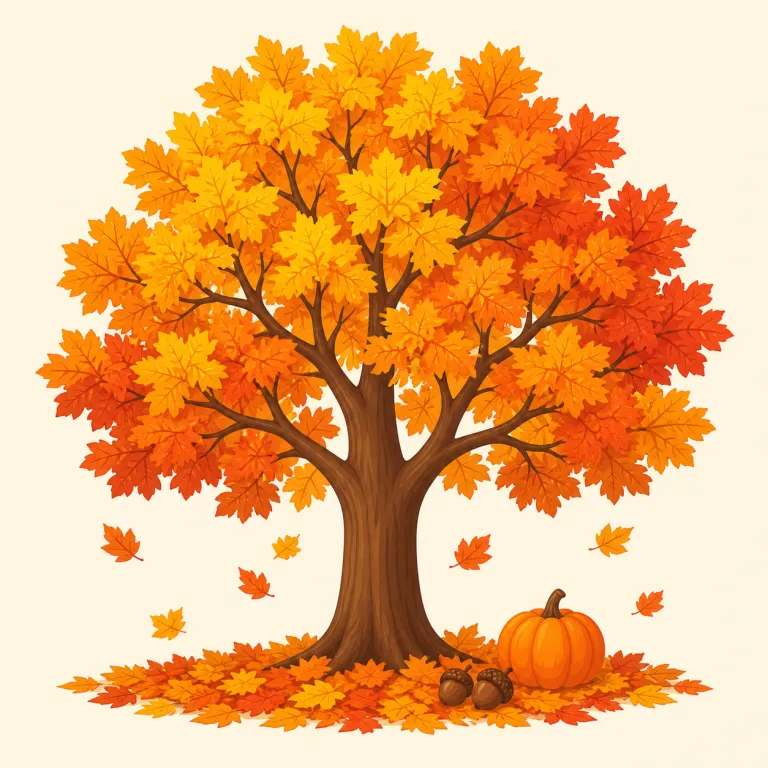 autumnal（秋の・形容詞）の覚え方イラスト — autumn を知っていれば、そのまま「秋っぽい形容詞」にした語だと押さえると覚えやすいです