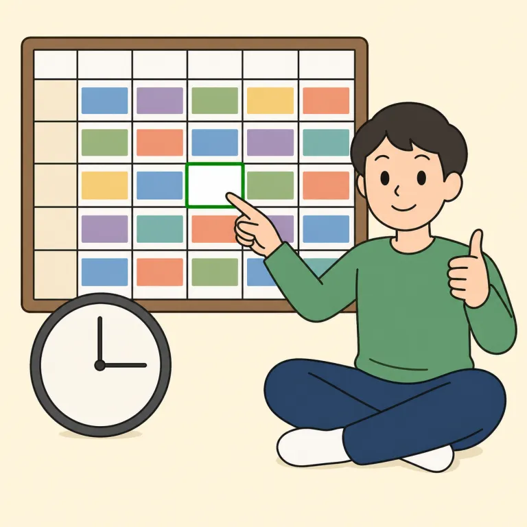 available（都合がつく・adjective）の覚え方イラスト