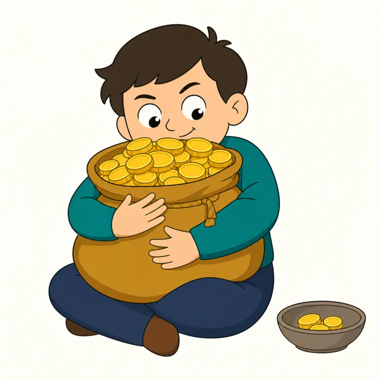 avaricious（強欲な・形容詞）の覚え方イラスト — greedy を知っていれば入口にしやすいが、avaricious は『何でも欲しがる』より『金・財産に異様に執着する』感じが強い