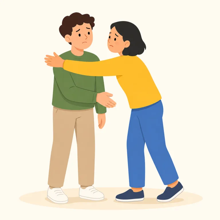 awkward（気まずい、ぎこちない・形容詞）の覚え方イラスト — まず「自然でスムーズ」の逆側に置くと覚えやすい語