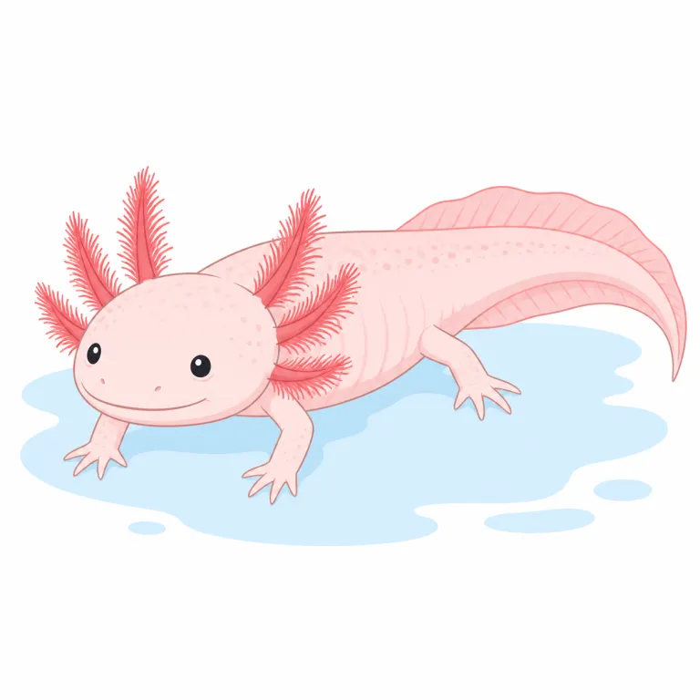 axolotl（ウーパールートル・noun）の覚え方イラスト