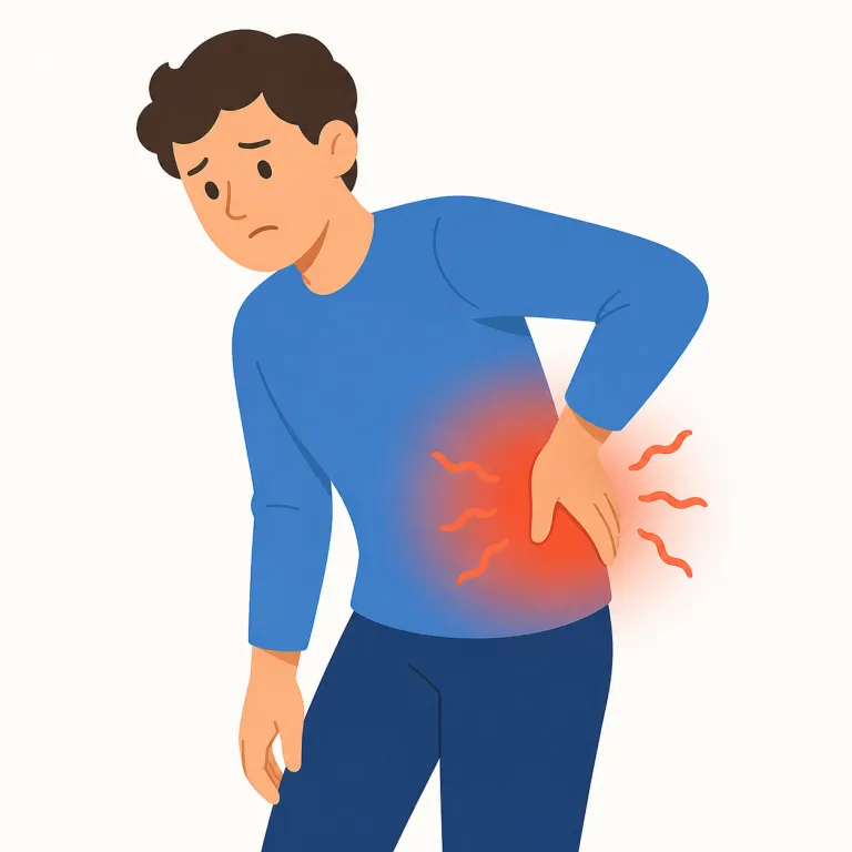 backacheの覚え方イラスト