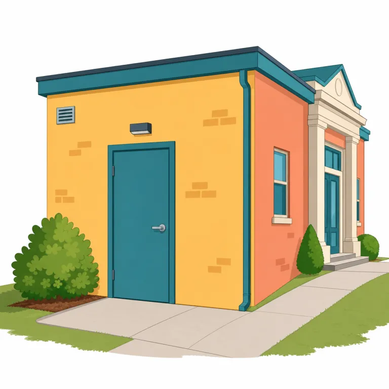 backdoor（裏口・名詞）の覚え方イラスト — back は「後ろ」、door は「ドア」と考えると覚えやすいです