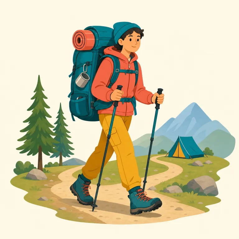 backpacking（バックパッキング・名詞）の覚え方イラスト — backpacking は、まず backpack「背負うリュック」を知っていればかなり覚えやすい語です