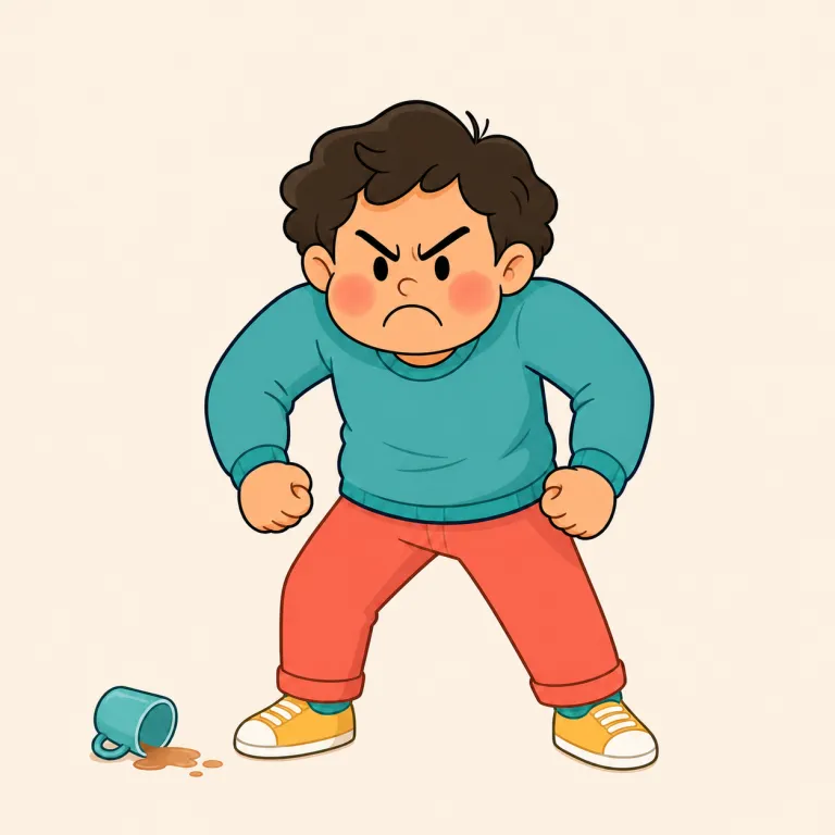 bad-tempered（短気な・形容詞）の覚え方イラスト — temper は lose your temper「腹を立てる」で知られるように、「気質」や「怒り」に関係する語です