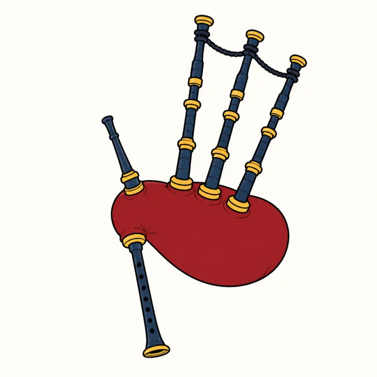 bagpipe（バグパイプ・noun）の覚え方イラスト