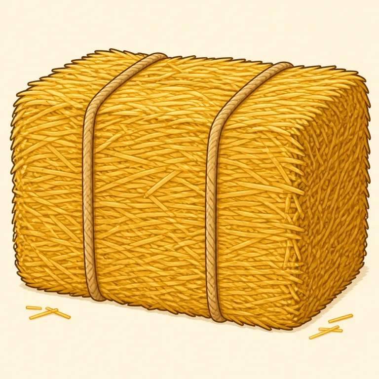 bale（俵 / 梱・名詞）の覚え方イラスト — a bale of hay「干し草一俵」が代表的な組み合わせ