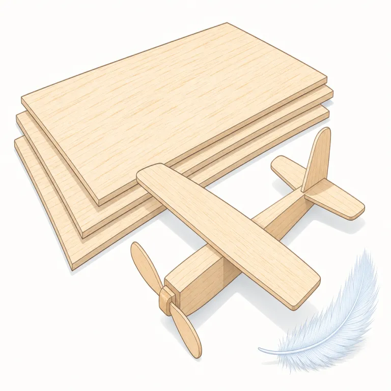 balsa（バルサ・名詞）の覚え方イラスト — balsa は単独で覚えるより、まず balsa wood という形で「模型・工作に使うとても軽い木」とセットで固定すると残りやすいです
