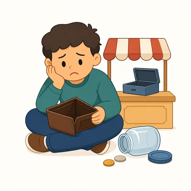 bankrupt（破産した・形容詞）の覚え方イラスト — これは bankrupt の会社・事業が「倒産した」という基本義とは別に、借金を返せない法的状態にある人や主体を表す「破産した」という意味として覚える