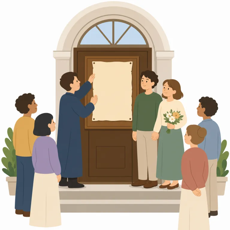 banns（結婚予告・名詞）の覚え方イラスト — ban を知っていると覚えやすい語です