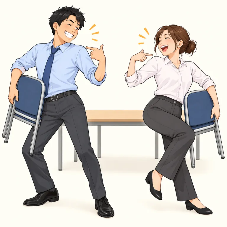 banter（軽口を交わす・verb）の覚え方イラスト