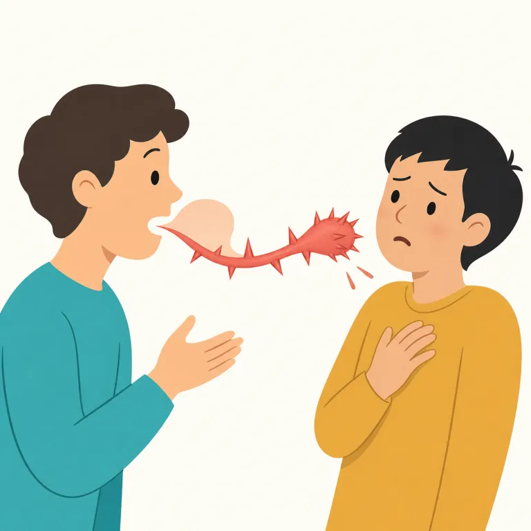 barb（辛辣な言葉・noun）の覚え方イラスト