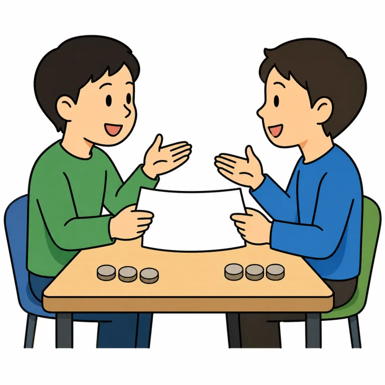 bargain（交渉する・verb）の覚え方イラスト