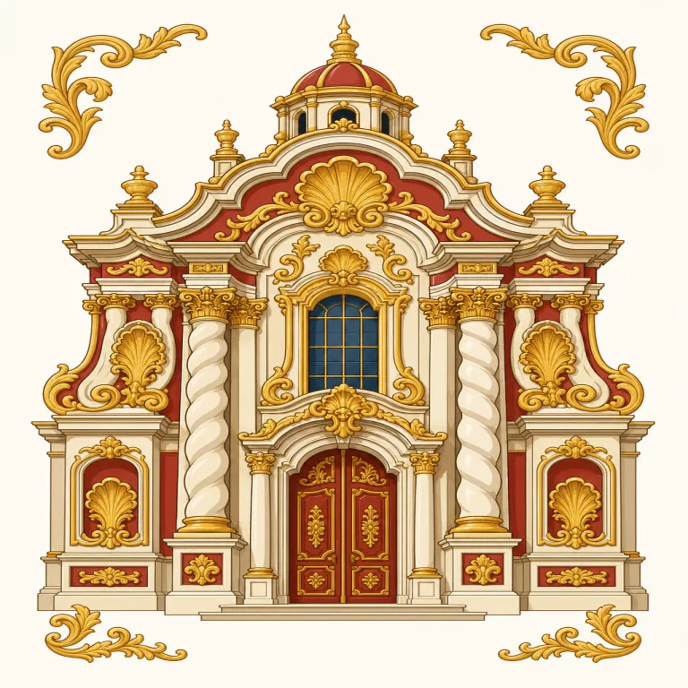 baroque（バロック様式・noun）の覚え方イラスト