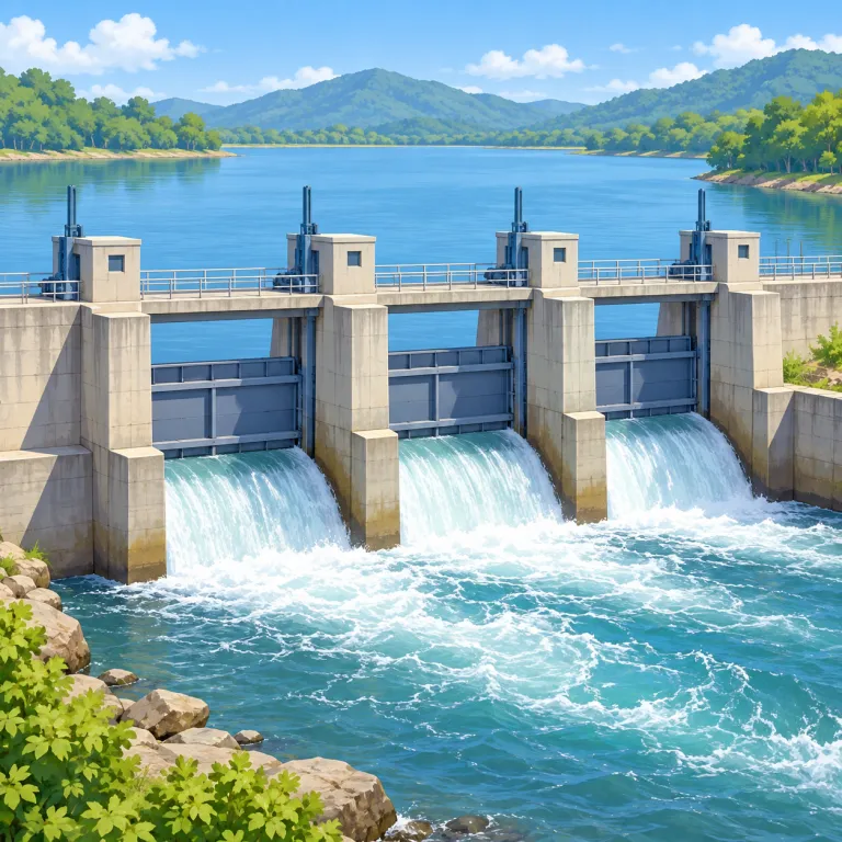 barrage（堰・noun）の覚え方イラスト
