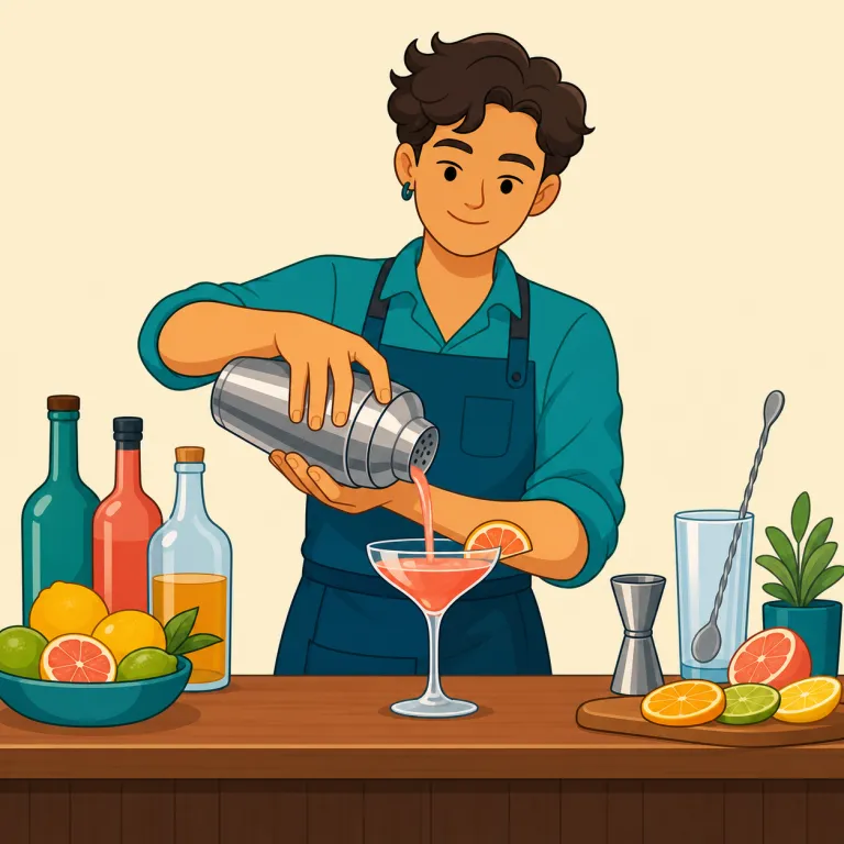 bartending（バーテンダーの仕事・名詞）の覚え方イラスト — bartender を知っていれば最短で覚えられる語