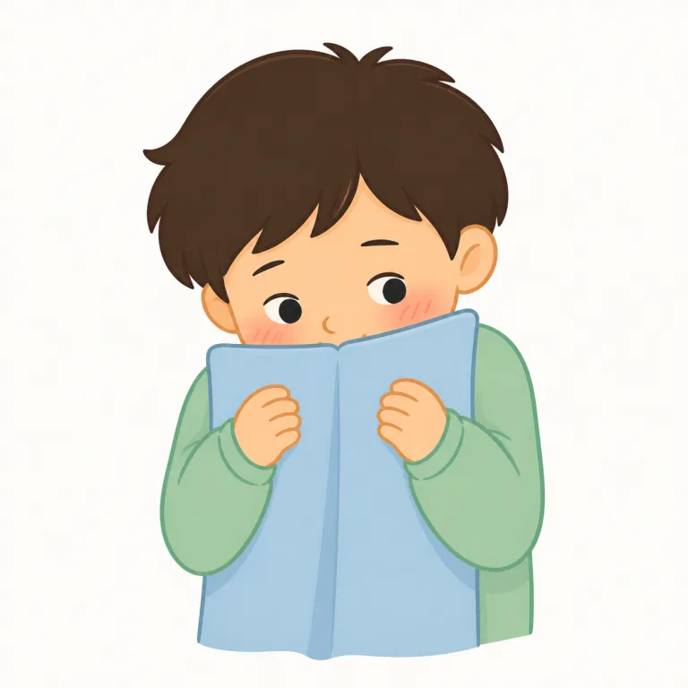 bashful（恥ずかしがりの、内気な・形容詞）の覚え方イラスト — まずは `shy` を基準に置くと覚えやすいです