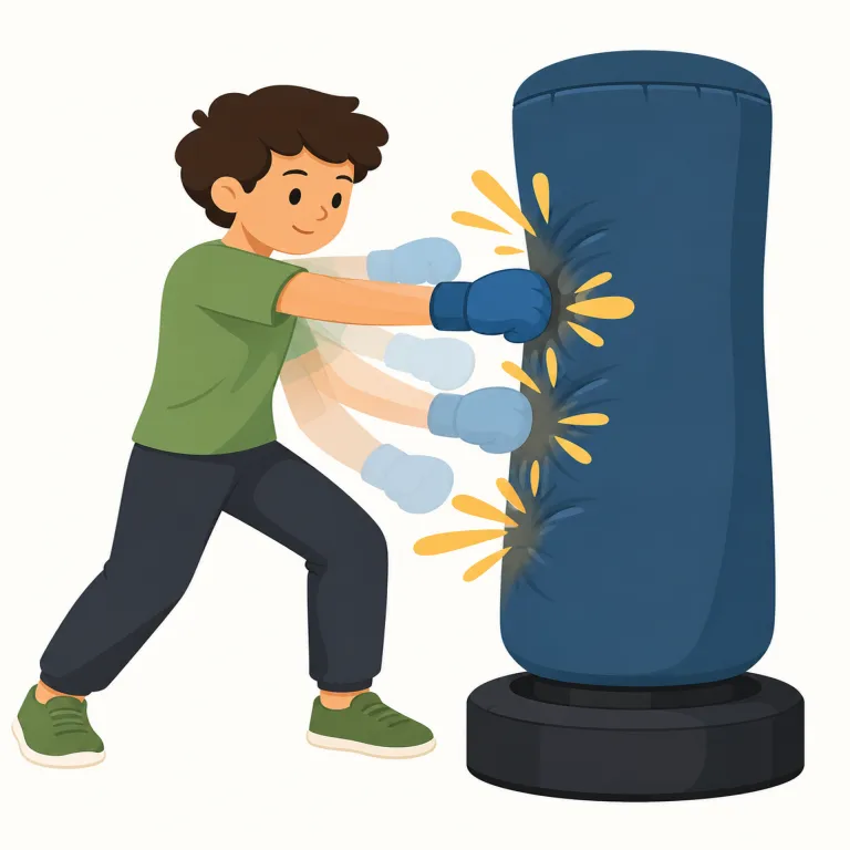 battering（殴る・動詞）の覚え方イラスト — まず基本の batter を「何度もバンバン打つ」とまとめて覚える