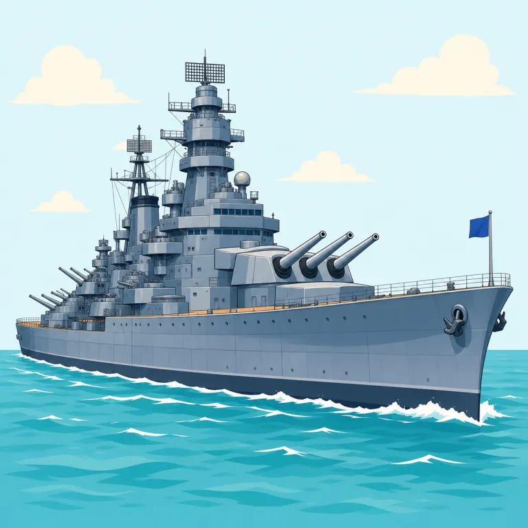 battleship（戦艦・名詞）の覚え方イラスト — battle と ship がそのまま見えるので、まず「戦うための船」と2つに切ると覚えやすい