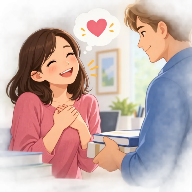 be obliged to（感謝している・idiom）の覚え方イラスト