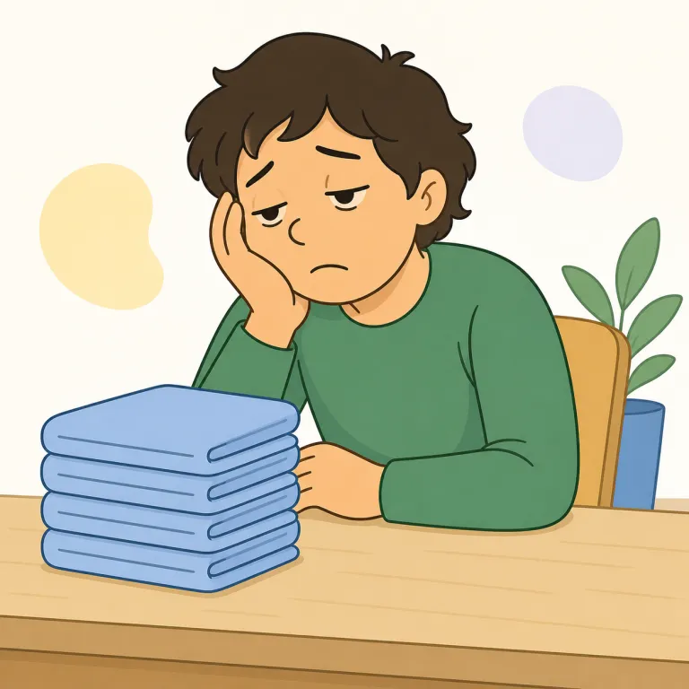 be weary of（うんざりする・イディオム）の覚え方イラスト — be weary of は「うんざりする」として覚えます