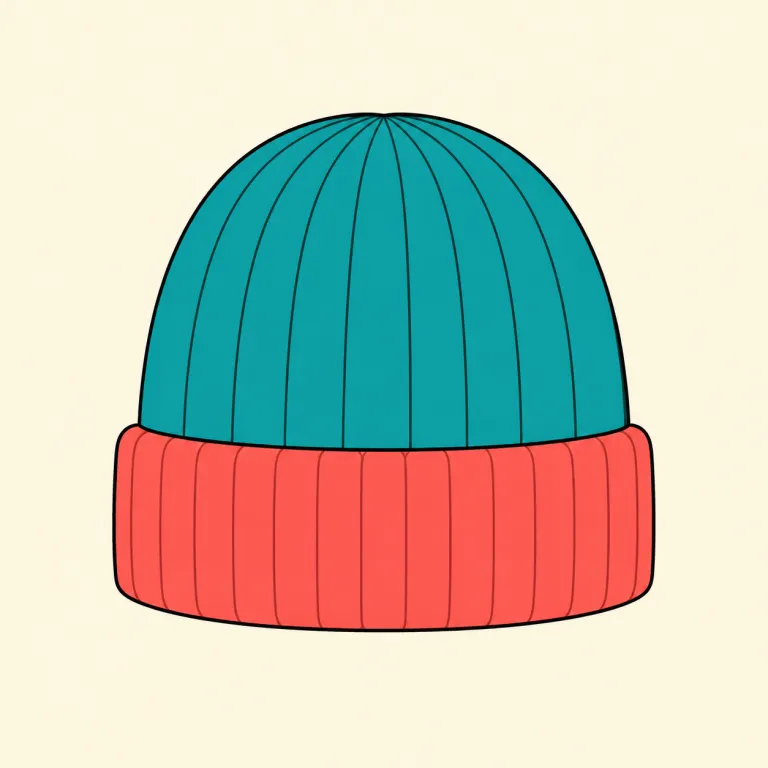 beanie（ビーニー帽・noun）の覚え方イラスト