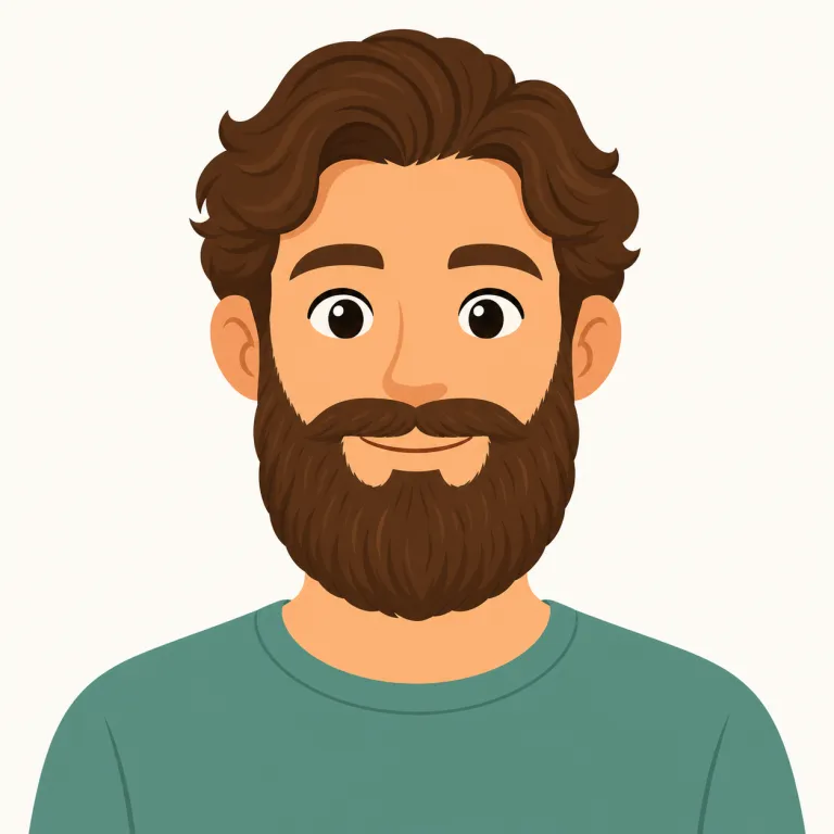 beard（ひげ・名詞）の覚え方イラスト — beard は「顔の下半分に生える毛」の基本語