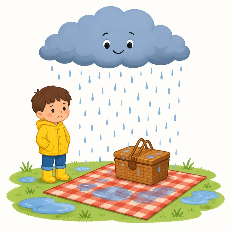 because of（～のために・イディオム）の覚え方イラスト — because 単体は後ろに「主語＋動詞」の文が続くのに対し、because of は of の後ろに名詞・代名詞・動名詞を置く前置詞句だとセットで覚えると崩れにくい