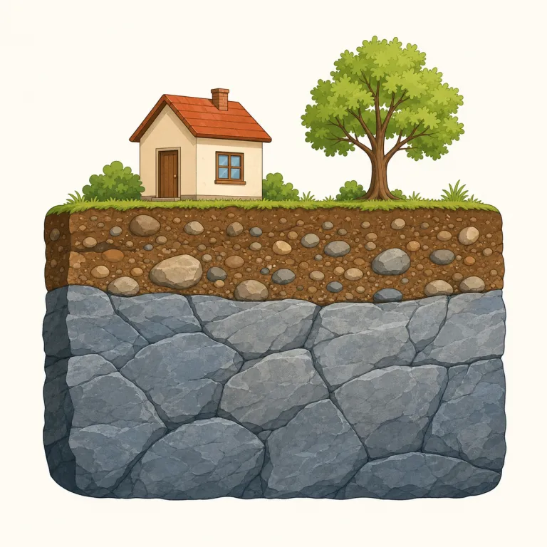 bedrock（基盤・noun）の覚え方イラスト