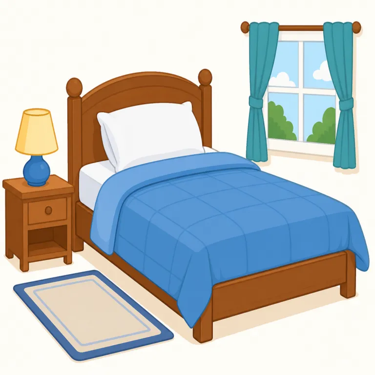 bedroom（寝室・名詞）の覚え方イラスト — bed + room の直球な複合語として覚えるのが最短です
