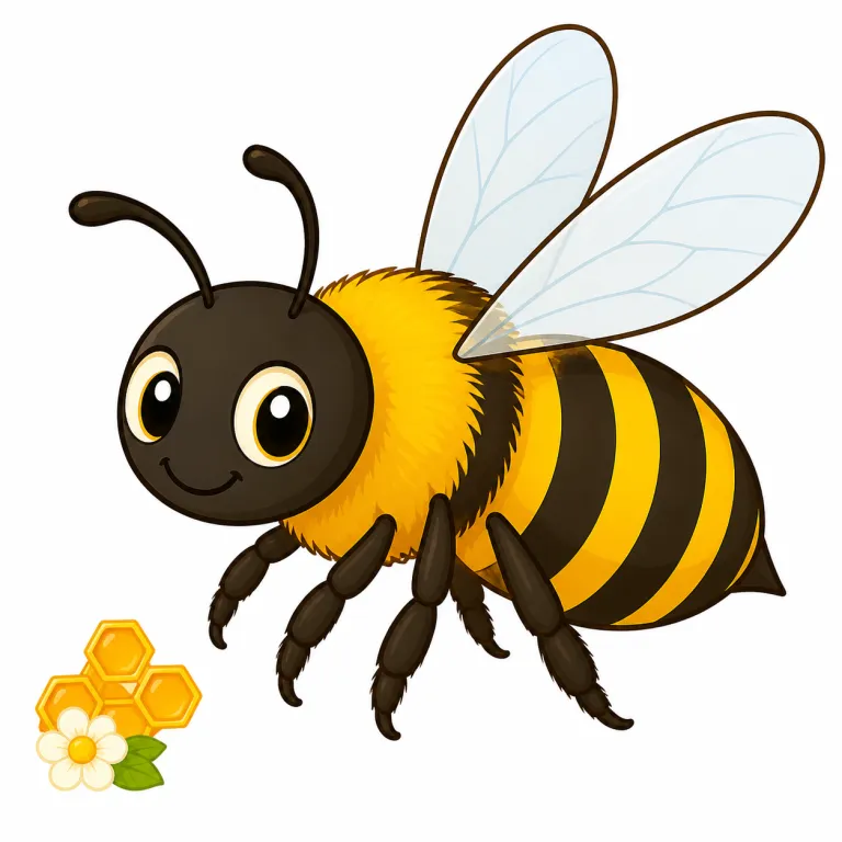 bee（蜂・名詞）の覚え方イラスト — bee は単独でも重要ですが、honeybee（ミツバチ）, beehive（蜂の巣）, queen bee（女王蜂）, worker bee（働き蜂）まで一緒に覚えると定着しやすい語です