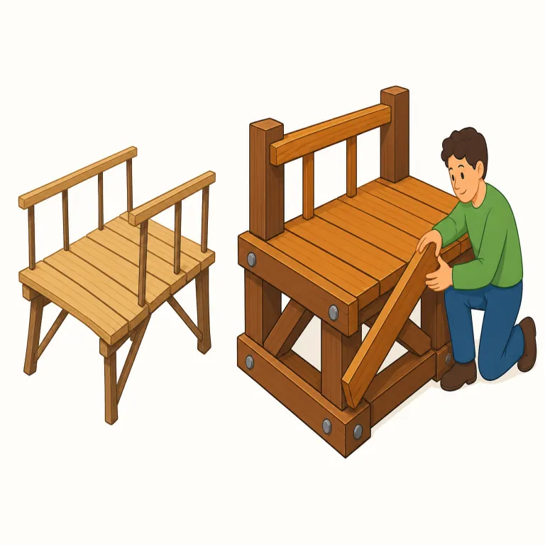 beef up（強化する・句動詞）の覚え方イラスト — beef up は beefy（がっしりした、筋肉質の）を思い出すと定着しやすい