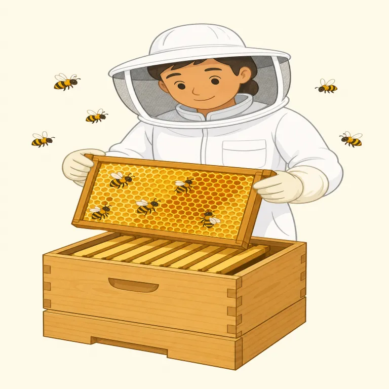 beekeeper（養蜂家・名詞）の覚え方イラスト — bee＋keeperで覚えるのが最短です