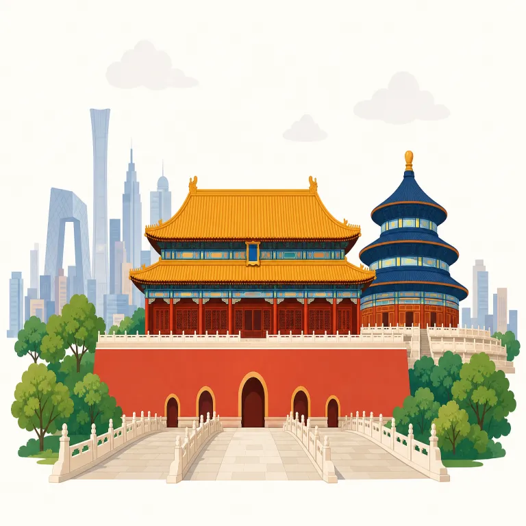 beijing（北京・名詞）の覚え方イラスト