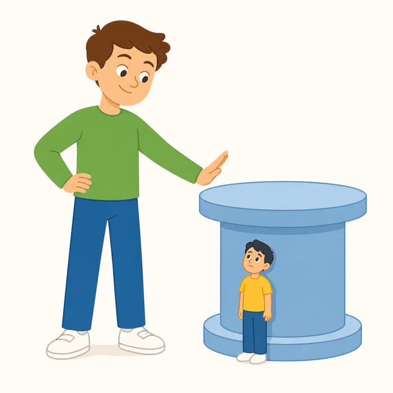 belittle（軽視する・動詞）の覚え方イラスト — little＝「小さい」を知っていれば、belittle は「相手を小さく見せる」とつながる