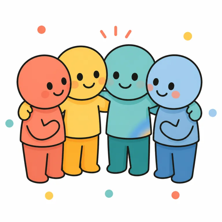 belong（なじむ・verb）の覚え方イラスト