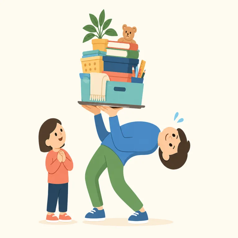 bend over backwards（全力を尽くす・イディオム）の覚え方イラスト — まず直訳の絵を頭に置くと覚えやすいです