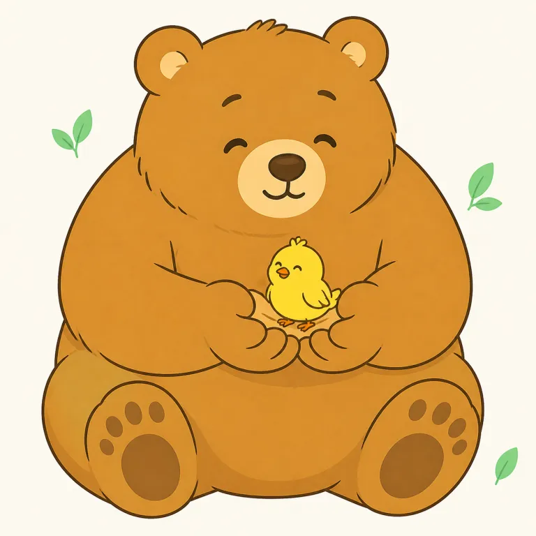 benign（温和な・adjective）の覚え方イラスト