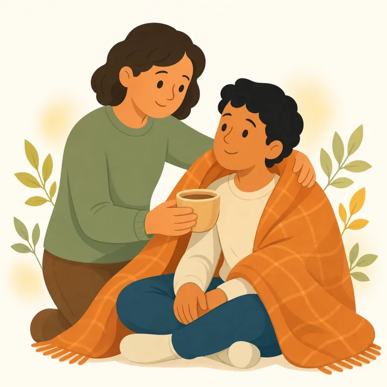 benignly（親切に・副詞）の覚え方イラスト — まず benign を『kindly と harmless を合わせた語』として覚えると入りやすいです