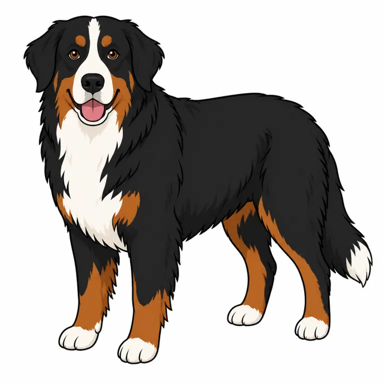 bernese（バーニーズ・マウンテン・ドッグ・noun）の覚え方イラスト