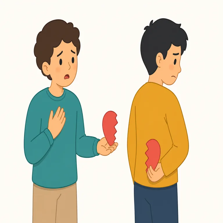betrayal（裏切り・名詞）の覚え方イラスト — まず動詞 betray「裏切る」を軸に覚え、-al が付くと行為や結果を表す名詞になって betrayal「裏切り」になる、と形で押さえると残りやすいです