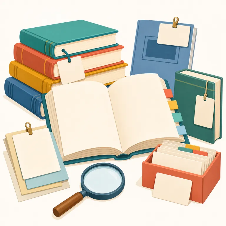 bibliographical（書誌的な・形容詞）の覚え方イラスト — bibliography（参考文献一覧・書誌）を知っていれば、そこに -al が付いた形だと考えると覚えやすい語
