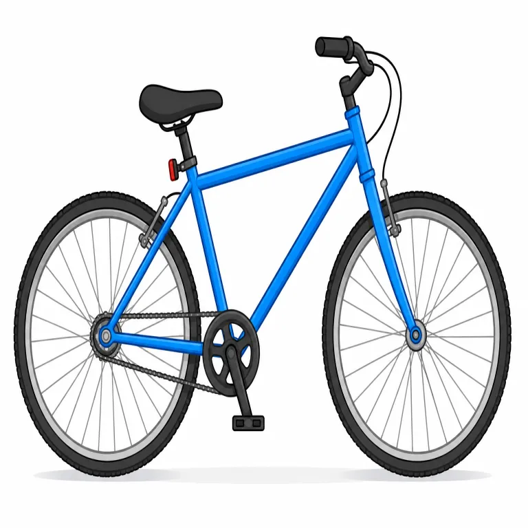 bicycle（自転車・名詞）の覚え方イラスト — bi- は「2」、cycle は「輪・回転」を表すので、bicycle は「二つの輪」で進む乗り物と結びつけると覚えやすい